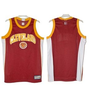 Cleveland Cavaliers Majestic Hardwood Classics Stitched Red Yellow Jersey  XL